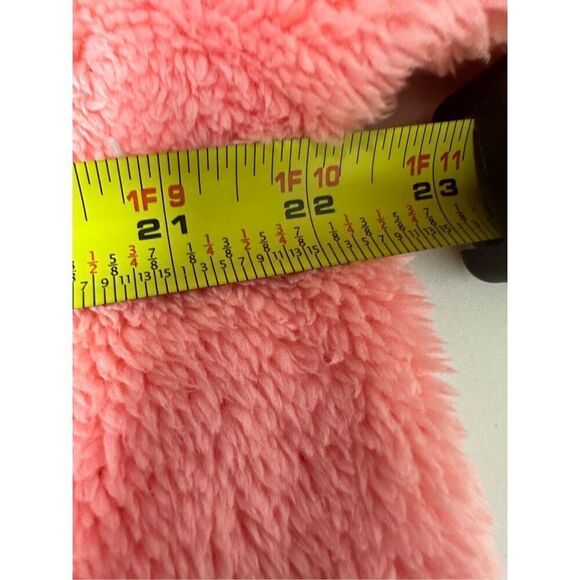 Women’s Fuzzy Pajamas Hooed Plush Jacket Pink Peach Size L - Picture 6 of 9